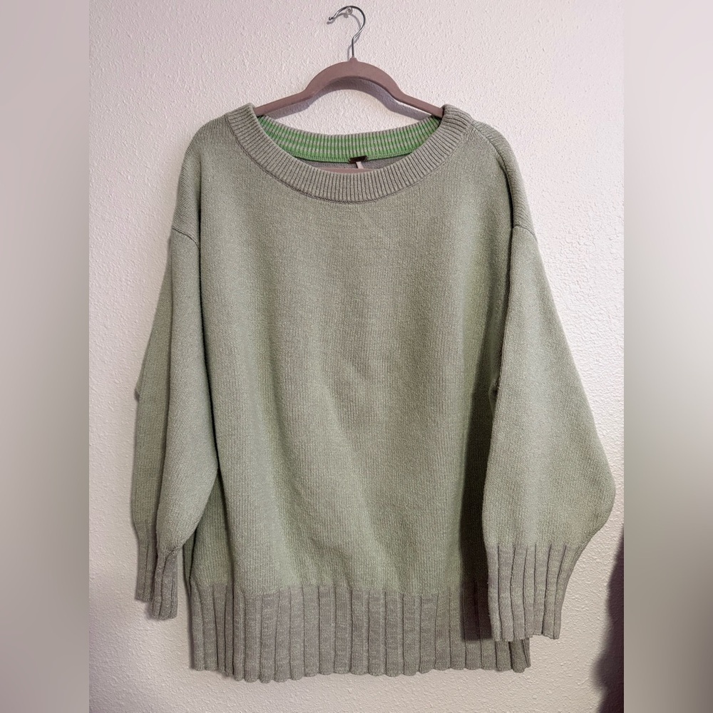 Free People Street Fair Tunic in Lime Grey Combo